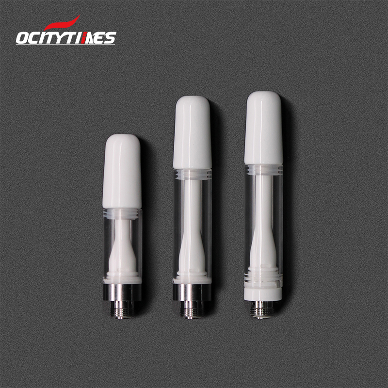 Vollkeramische CBD-THC-Vape-Patrone 0,5 ml 1,0 ml Dicke Ölpresse-In-Spitze durch OEM-Lieferanten OCITYTimes