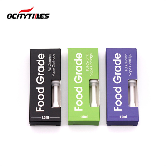 Vollkeramische CBD-THC-Vape-Patrone 0,5 ml 1,0 ml Dicke Ölpresse-In-Spitze durch OEM-Lieferanten OCITYTimes